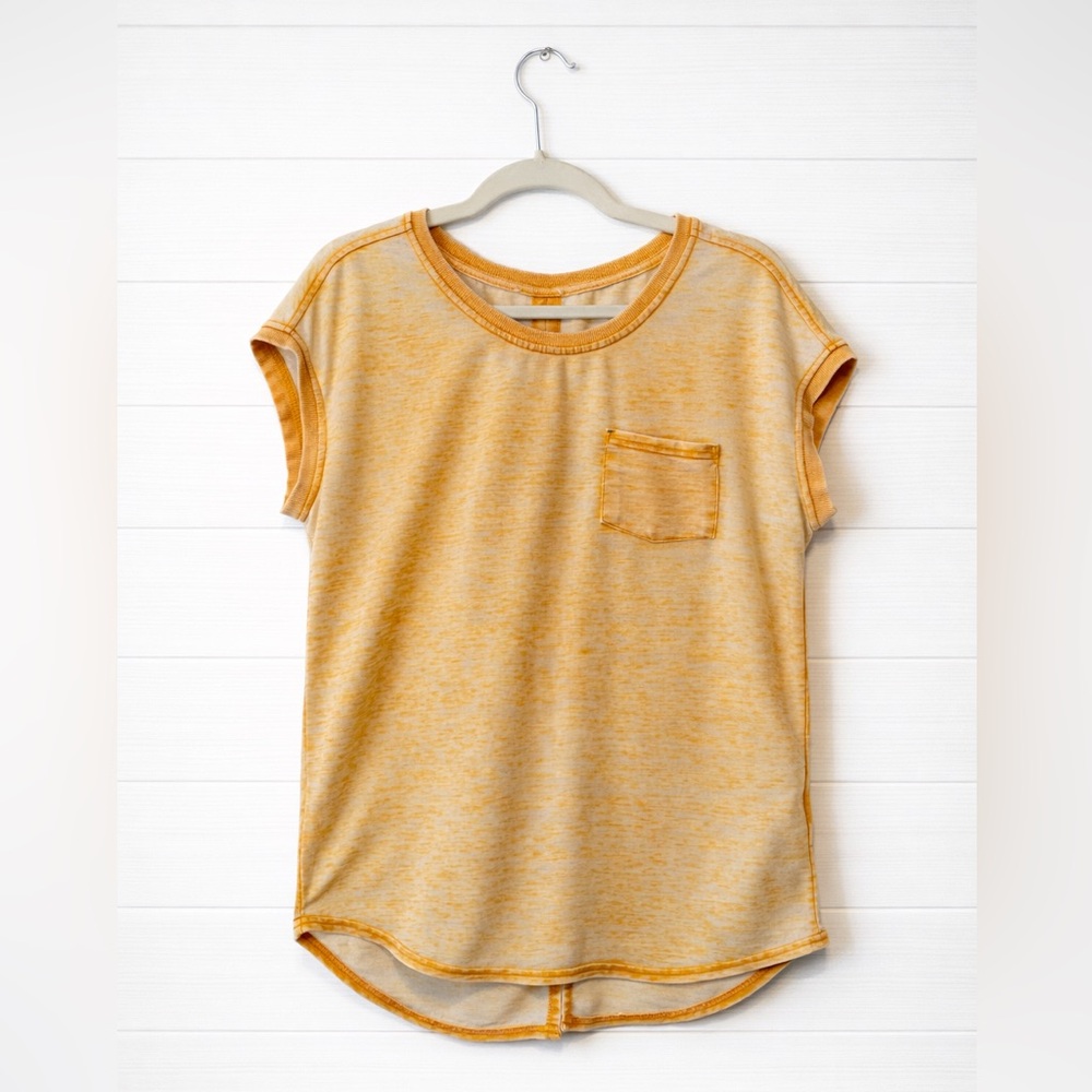 Casual Women's Orange Short Sleeve Tee